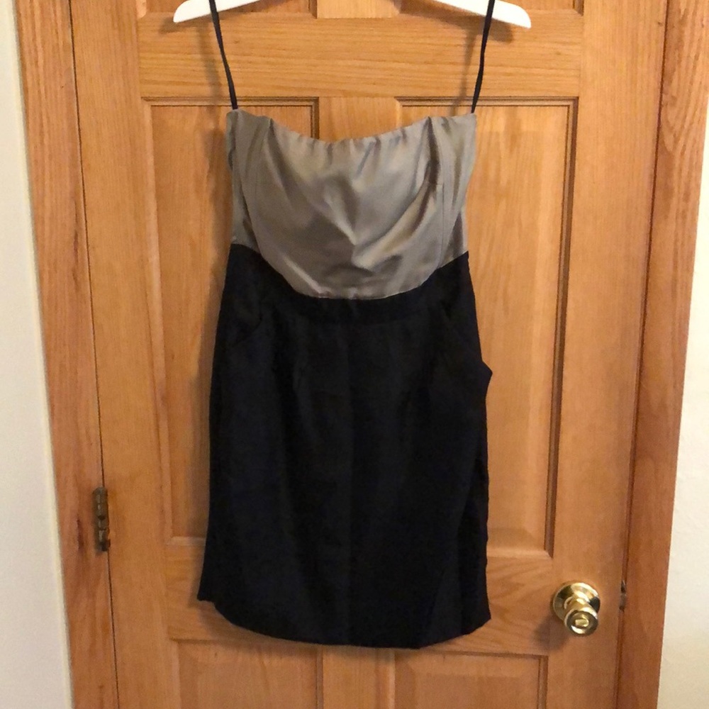 Silk Strapless Cocktail Dress